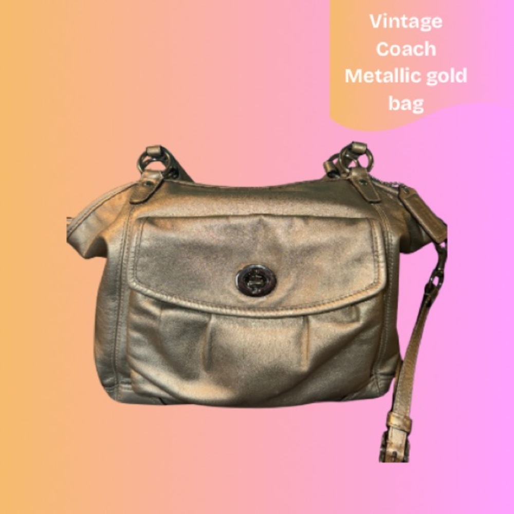 Y2K Coach Gold Crossbody Bag